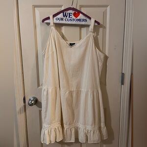 Torrid Cream Lace-Trimmed dress
